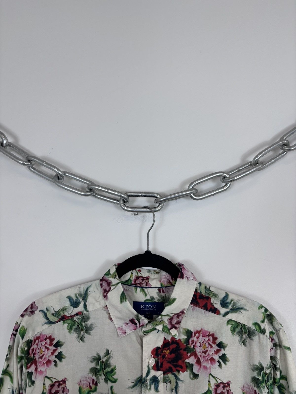 Eton Eton Men’s Slim Floral Sumo Wrestler Print Button Up Shirt Size US M / EU 48-50 / 2 - 4 Thumbnail