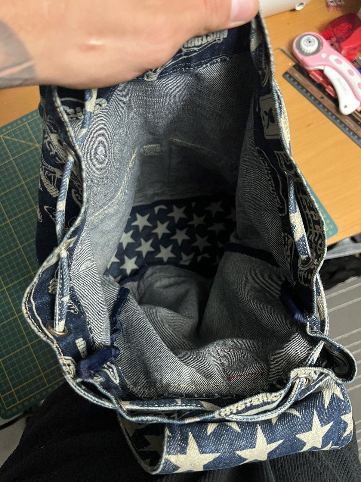 Hysteric Glamour Vintage Hysteric Glamour denim backpack Size ONE SIZE - 15 Thumbnail