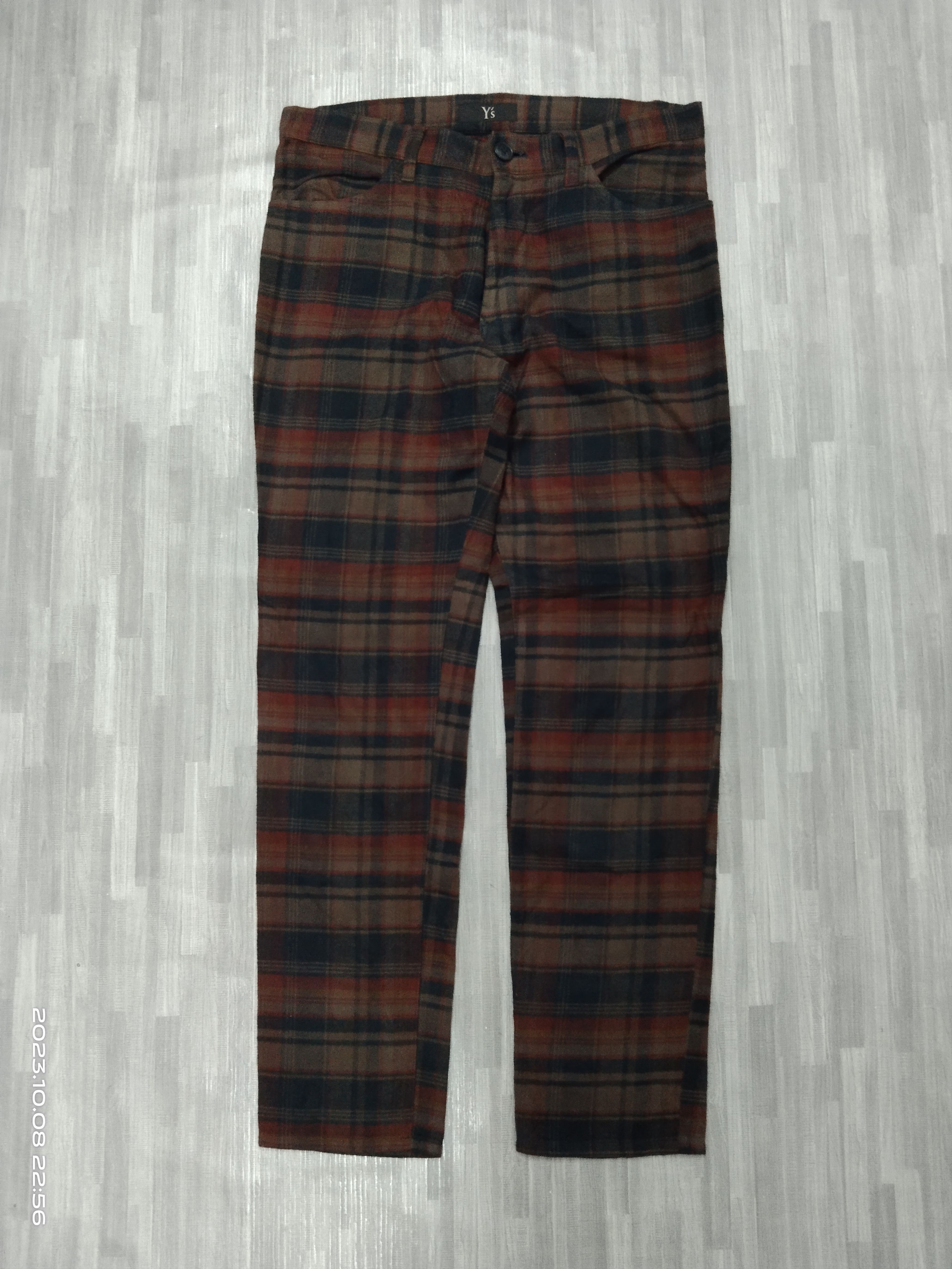 Y's × Yohji Yamamoto Y's TARTAN PANTS Size 29" - 2 Thumbnail