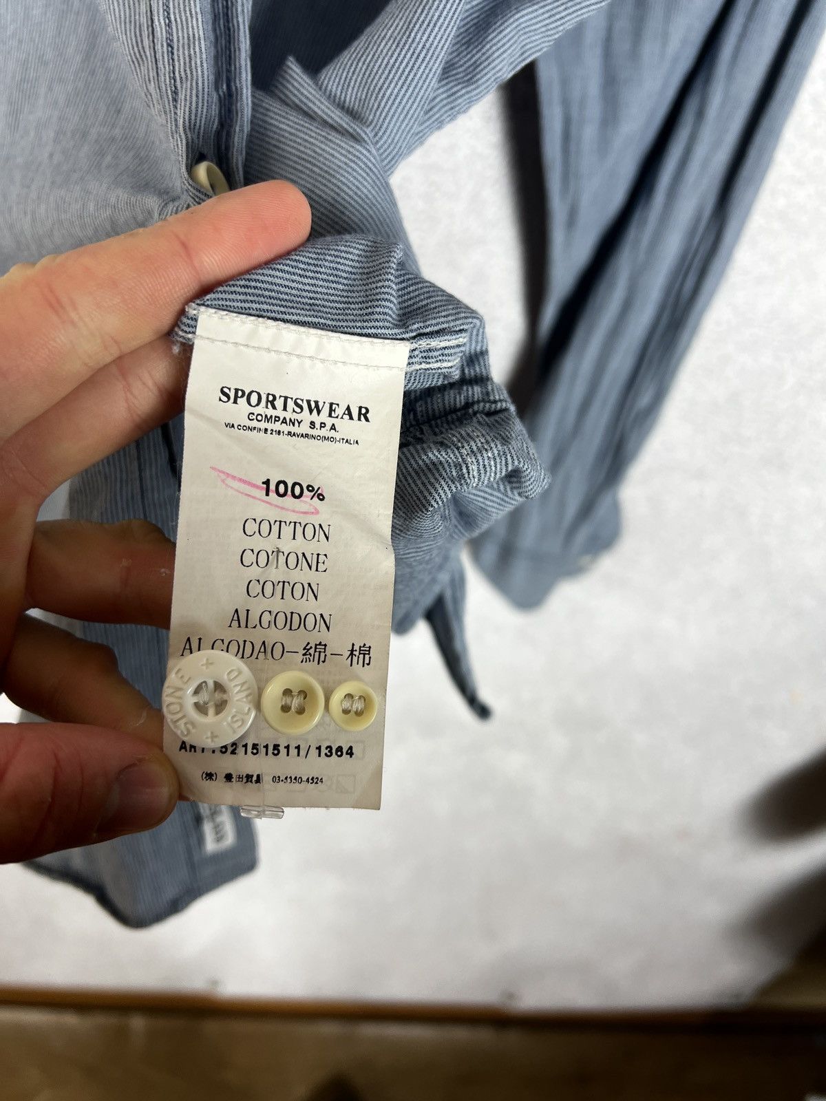 Massimo Osti Vintage Stone Island S/S 2010 Striped Shirt Stitched Logo Size US L / EU 52-54 / 3 - 8 Thumbnail
