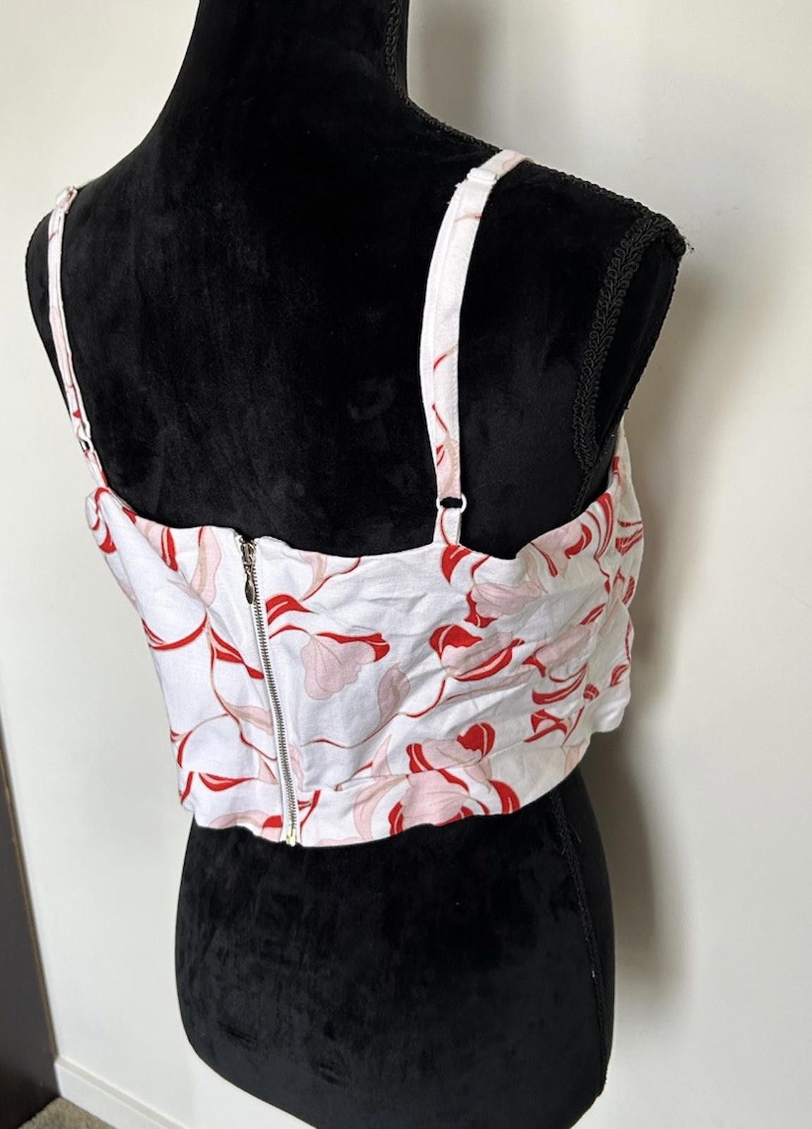 Other Seed Heritage Crop Top W/Cut Out & Bow Tie - Size 12 (002) Size M / US 6-8 / IT 42-44 - 7 Thumbnail
