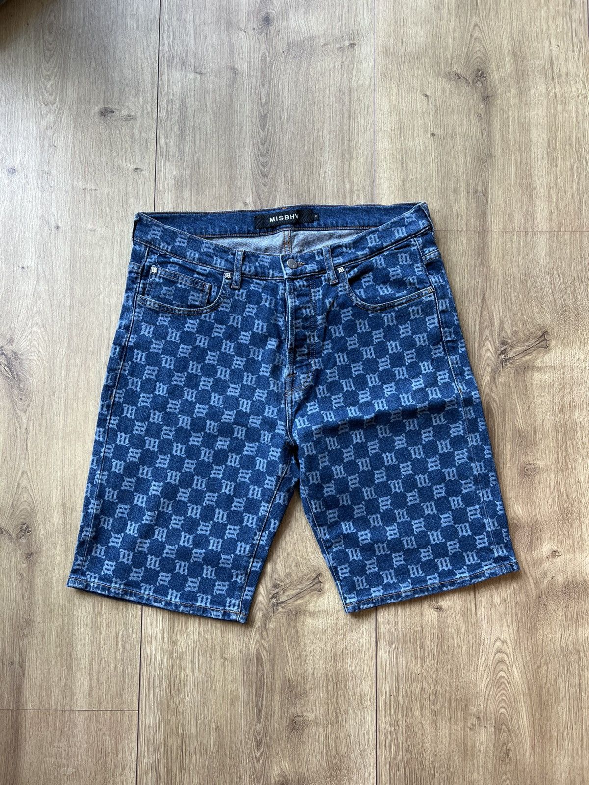 Misbhv Misbhv monogram denim shorts Size US 32 / EU 48 - 1 Thumbnail