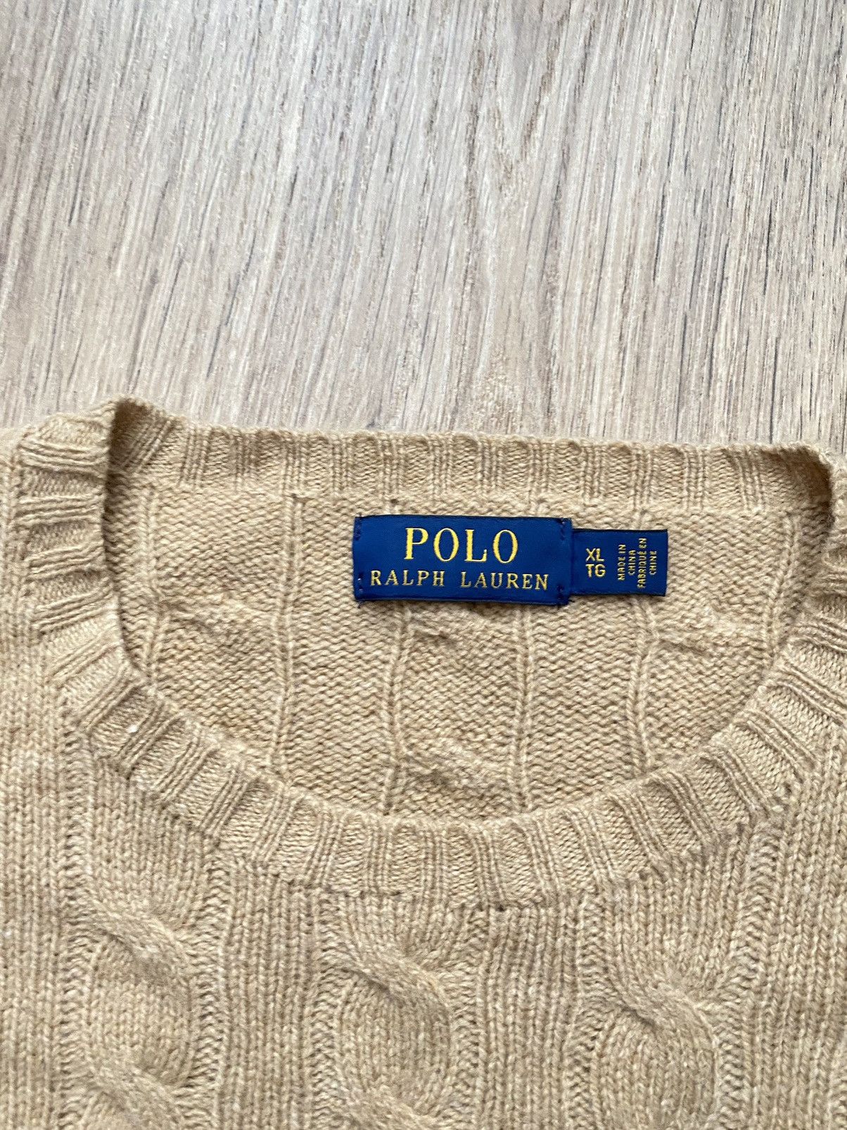 Polo Ralph Lauren × Vintage Polo Ralph Lauren beige wool cashmere soft touch sweater Size US XL / EU 56 / 4 - 3 Thumbnail