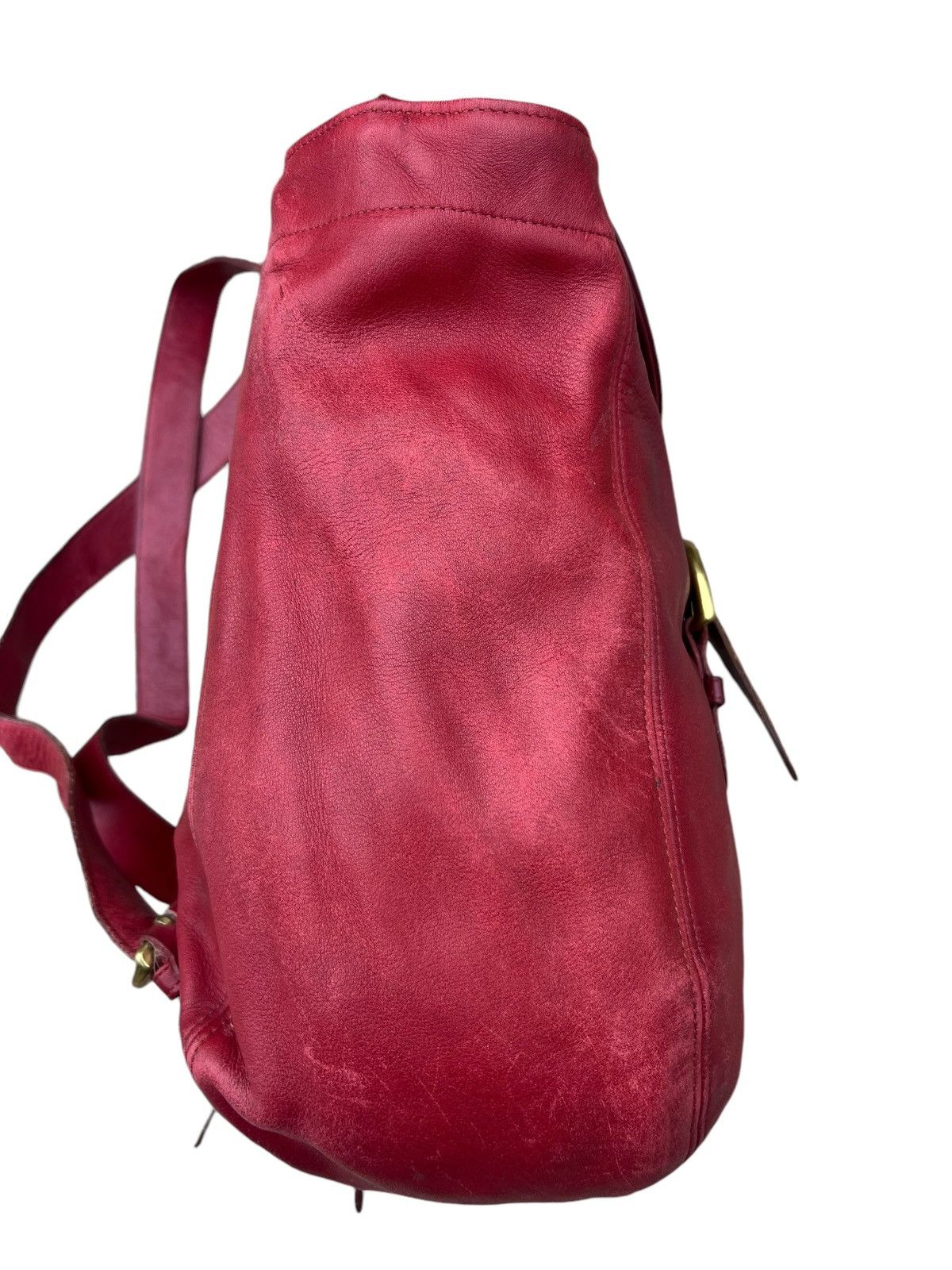Coach Vintage 90s Coach Faded Patina Leather Backpack Bag Size ONE SIZE - 14 Thumbnail