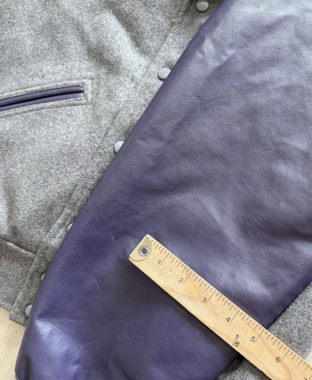 Other Dilly Varsity Letterman Bomber GrayPurple JD Genie Lamp Sz S Size US S / EU 44-46 / 1 - 7 Thumbnail