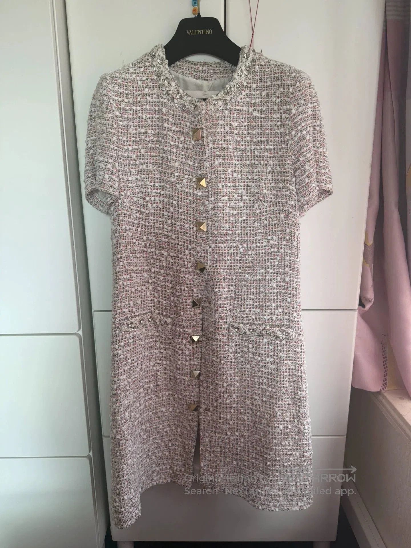Valentino Valentino Tweed Dress with Studs. Size US 26 / EU 42 - 1 Thumbnail
