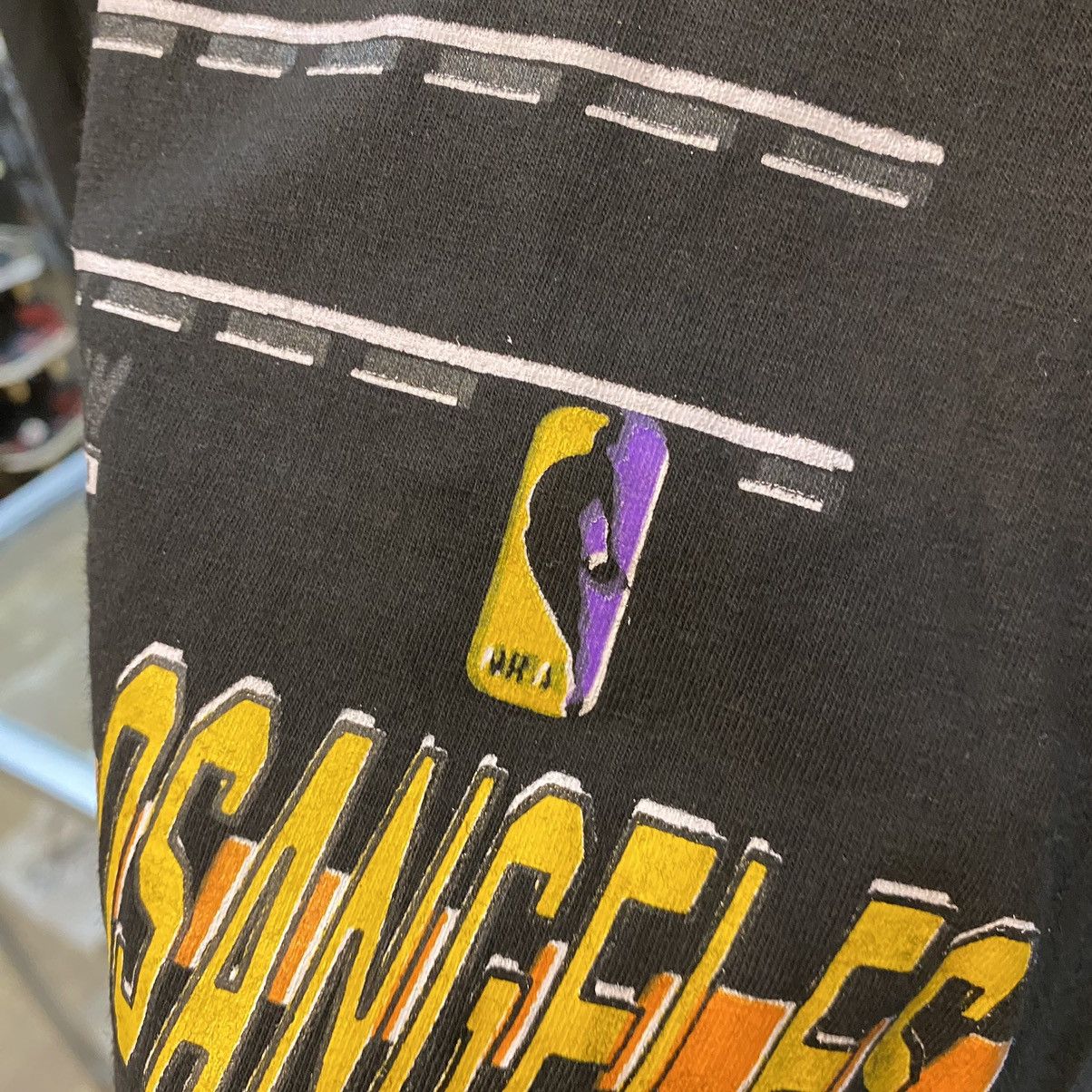 NBA Vintage 90's L.A. Lakers OVP Long Sleeve T shirt Large Size US L / EU 52-54 / 3 - 8 Thumbnail