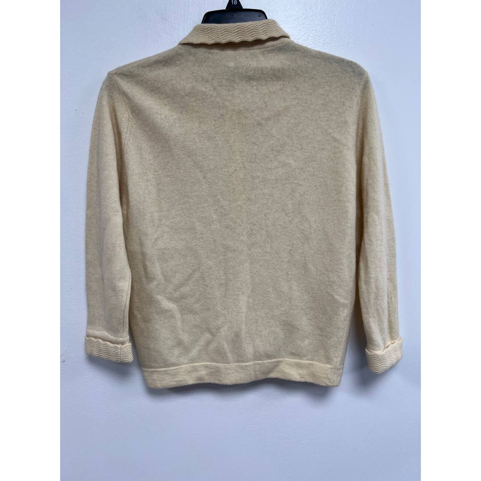 Glass Cypress Glasgo Woman Cardigan Long Sleeve Lamb Wool Size 36 A000489 Size XS / US 0-2 / IT 36-38 - 2 Thumbnail