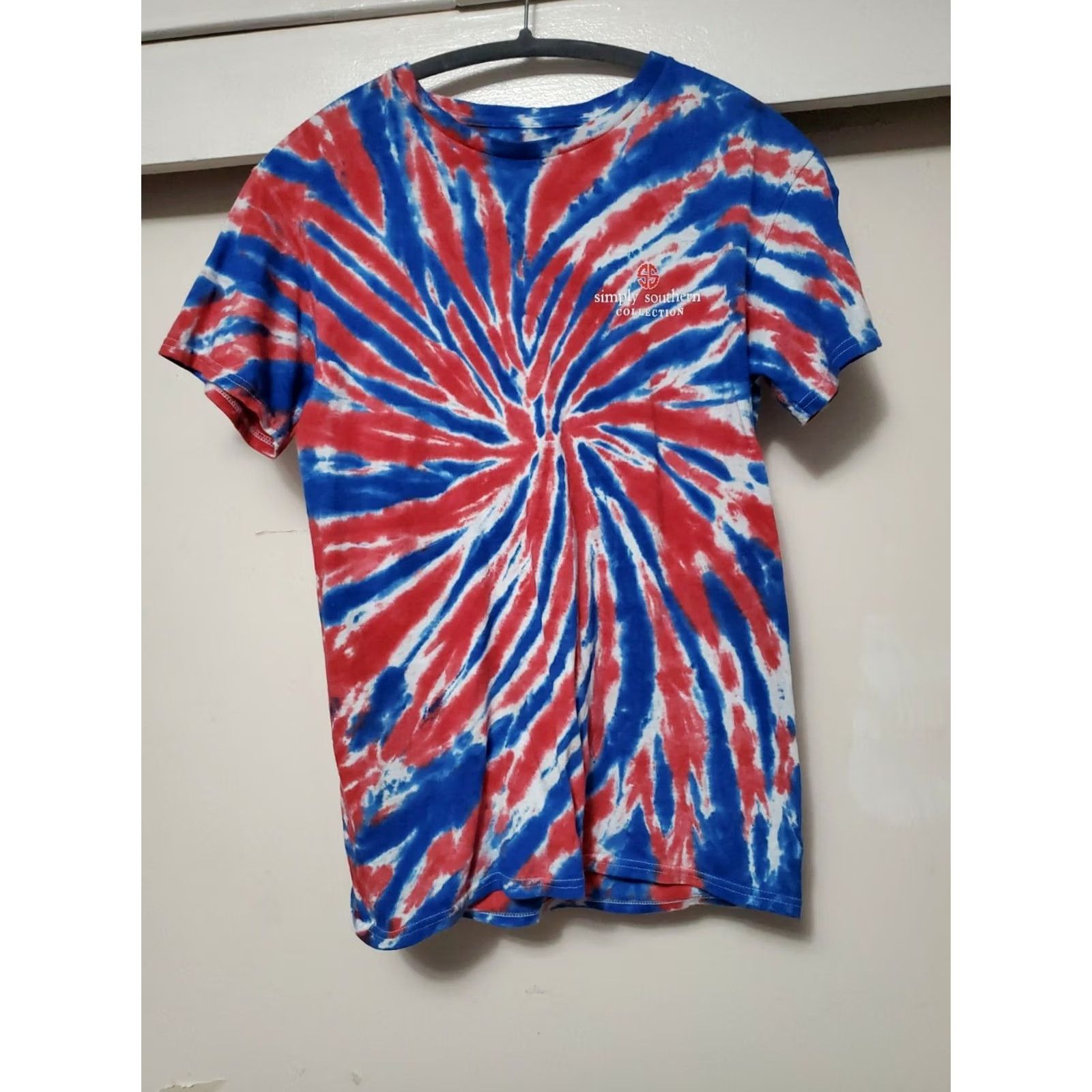 Vintage Simply Southern Tie Dye TShirt Crew Neck Short Sleeve Women XS? No size given. Size S / US 4 / IT 40 - 5 Thumbnail