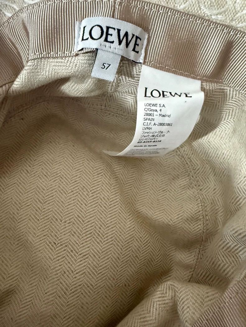 Loewe LOEWE size 57 Cotton bucket hat with embossed logo leather Size ONE SIZE - 5 Thumbnail