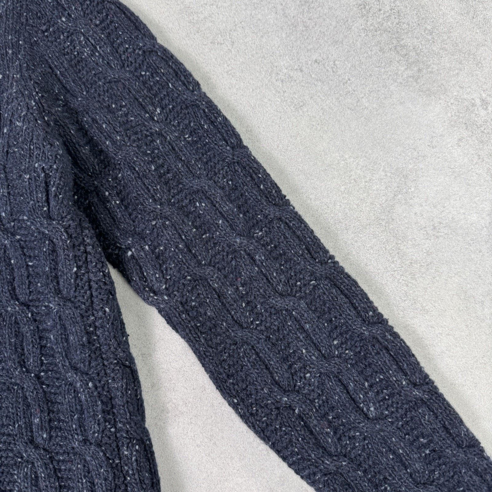 Barbour Barbour Beacon Brand Cable Knit Men Wool Sweater Size L Blue Size US L / EU 52-54 / 3 - 3 Thumbnail