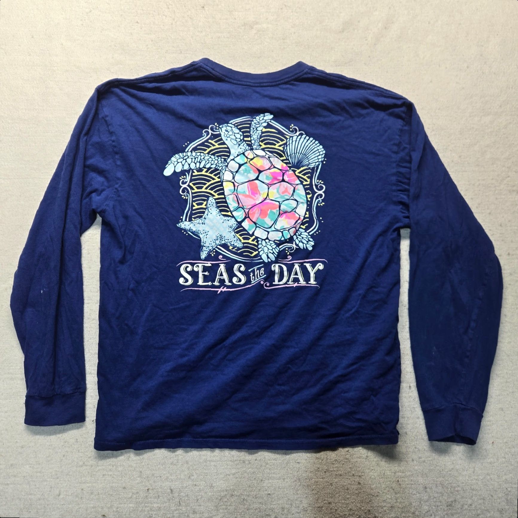 Vintage Vintage Benny and Belle Seas the Day Blue Long Sleeve Cotton Shirt Women 2XL Casual Outdoor Size XXL / US 16-18 / IT 52-54 - 8 Thumbnail