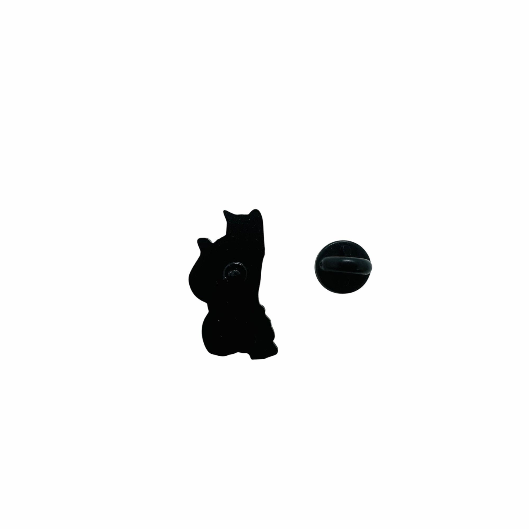 Other Enamel Pin Black Cat Skull Moon Green Eyes Keeper of Death L Size ONE SIZE - 4 Thumbnail
