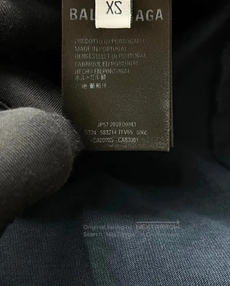 Balenciaga Balenciaga Blue Black Logo Short Sleeve Tee. Size US XS / EU 42 / 0 - 3 Thumbnail