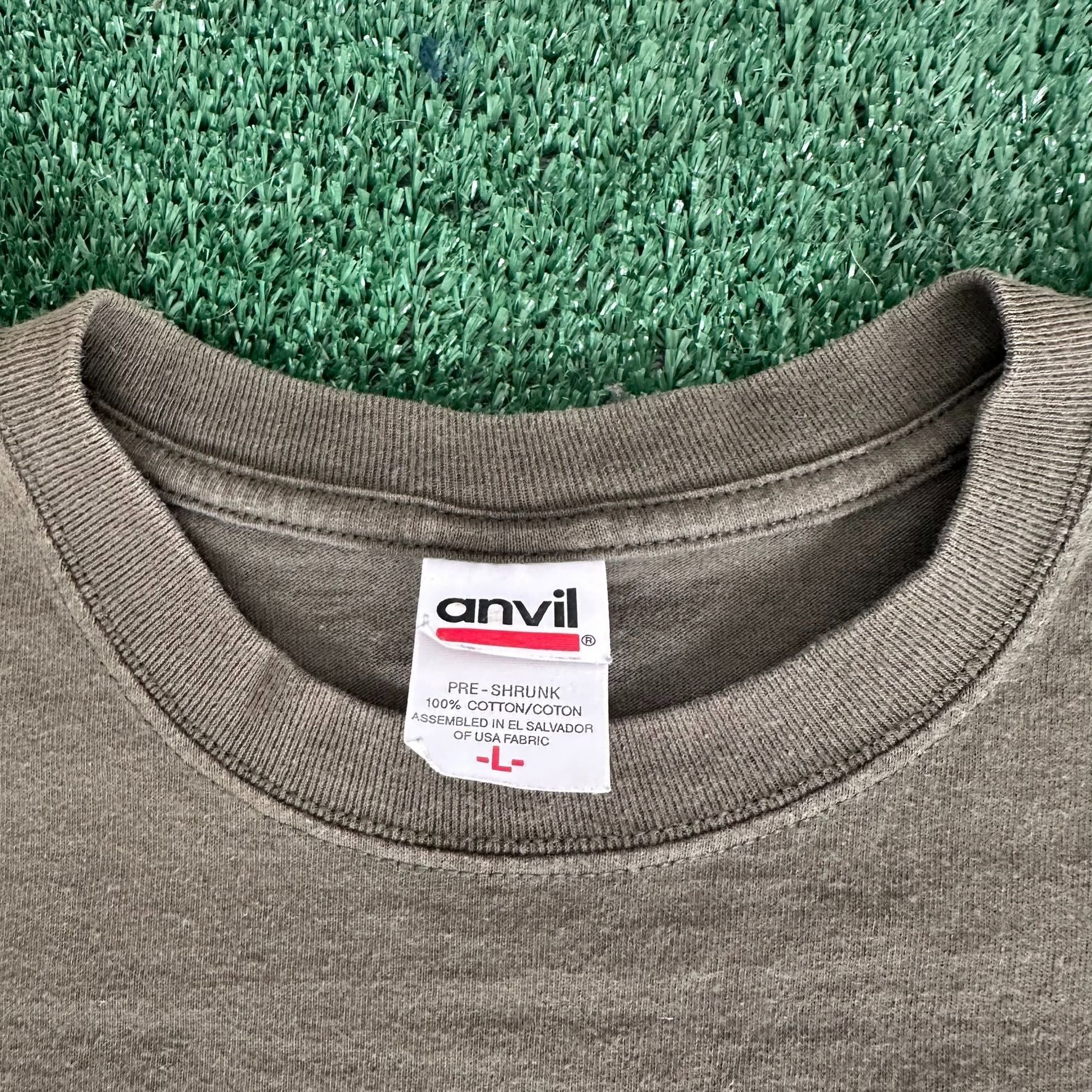 Anvil Vintage Y2K Arizona Desert Nature T-Shirt Olive Green Wester Size US L / EU 52-54 / 3 - 3 Thumbnail