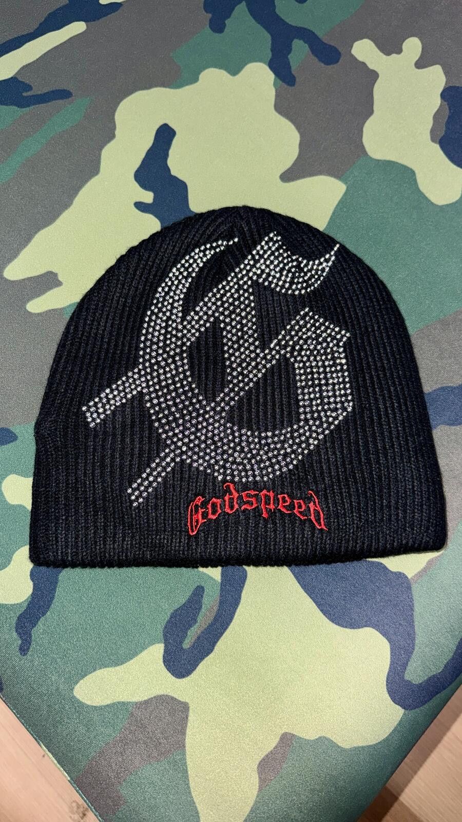 Godspeed Godspeed Black/Red Studded Beanie Size ONE SIZE - 1 Thumbnail