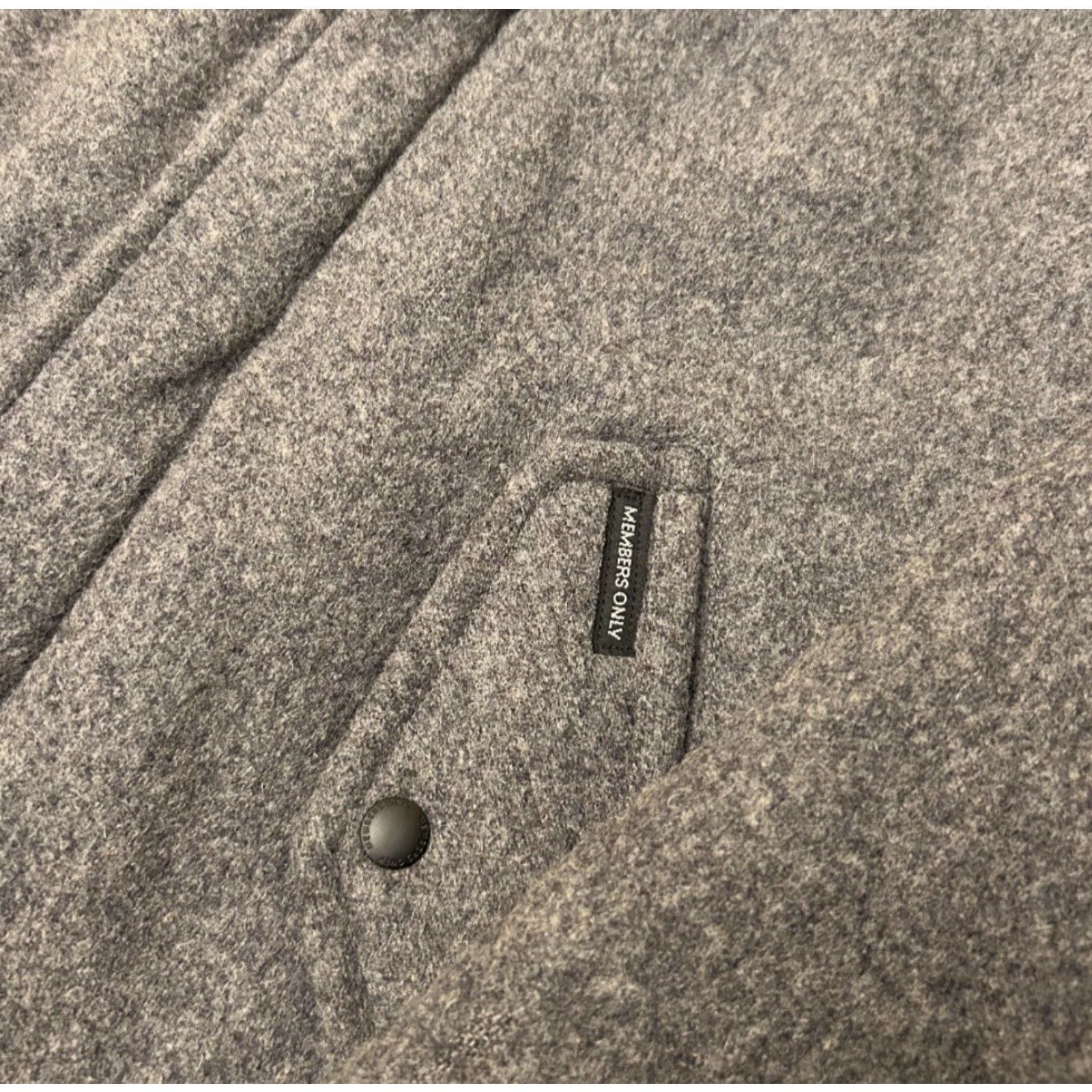 Members Only VINTAGE Members Only Jacket Wool Gray 80s 90s Large Men Size L Zip Snap NYLON Lining 100% Wool Coat VTG Size US L / EU 52-54 / 3 - 3 Thumbnail