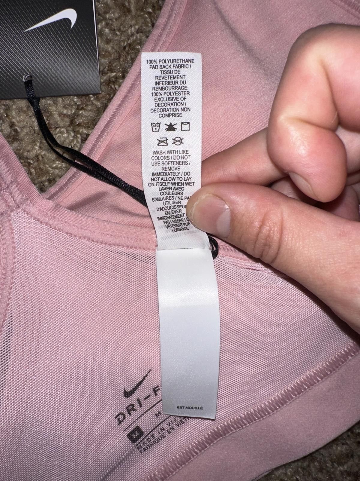 Nike Nike Women's Indy Black/White LS Padded U-Neck Sports Bra Size ONE SIZE - 6 Thumbnail