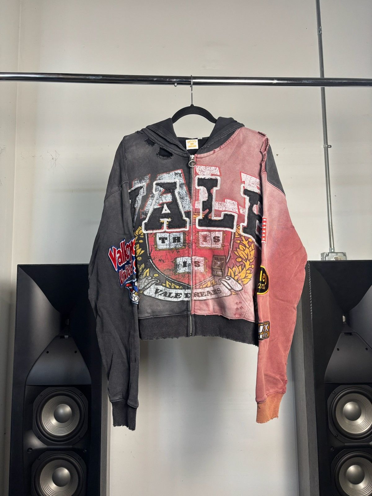 Vale Forever Two Face Zip Up Hoodie 'Black/Red'