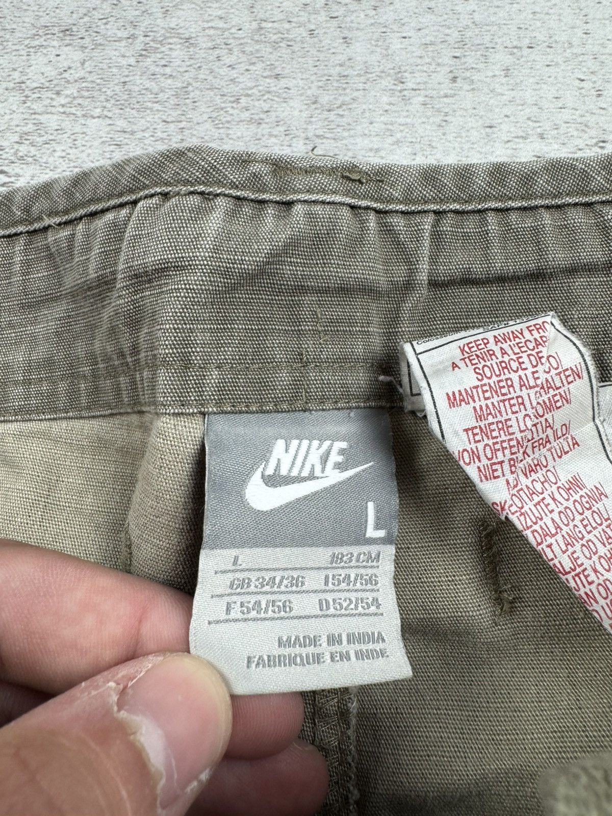 Nike Thrashed Nike 90s Distressed Japanese Y2K Vintage Cargo Jeans Pants Trousers Size US 36 / EU 52 - 12 Thumbnail