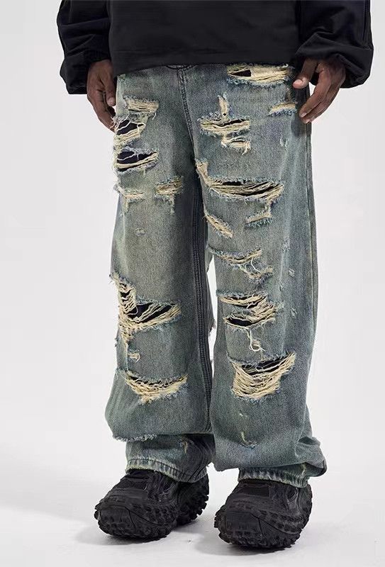 Japanese Brand × Jean High street beggars ruin double layer ripped jeans Size US 30 / EU 46 - 6 Thumbnail