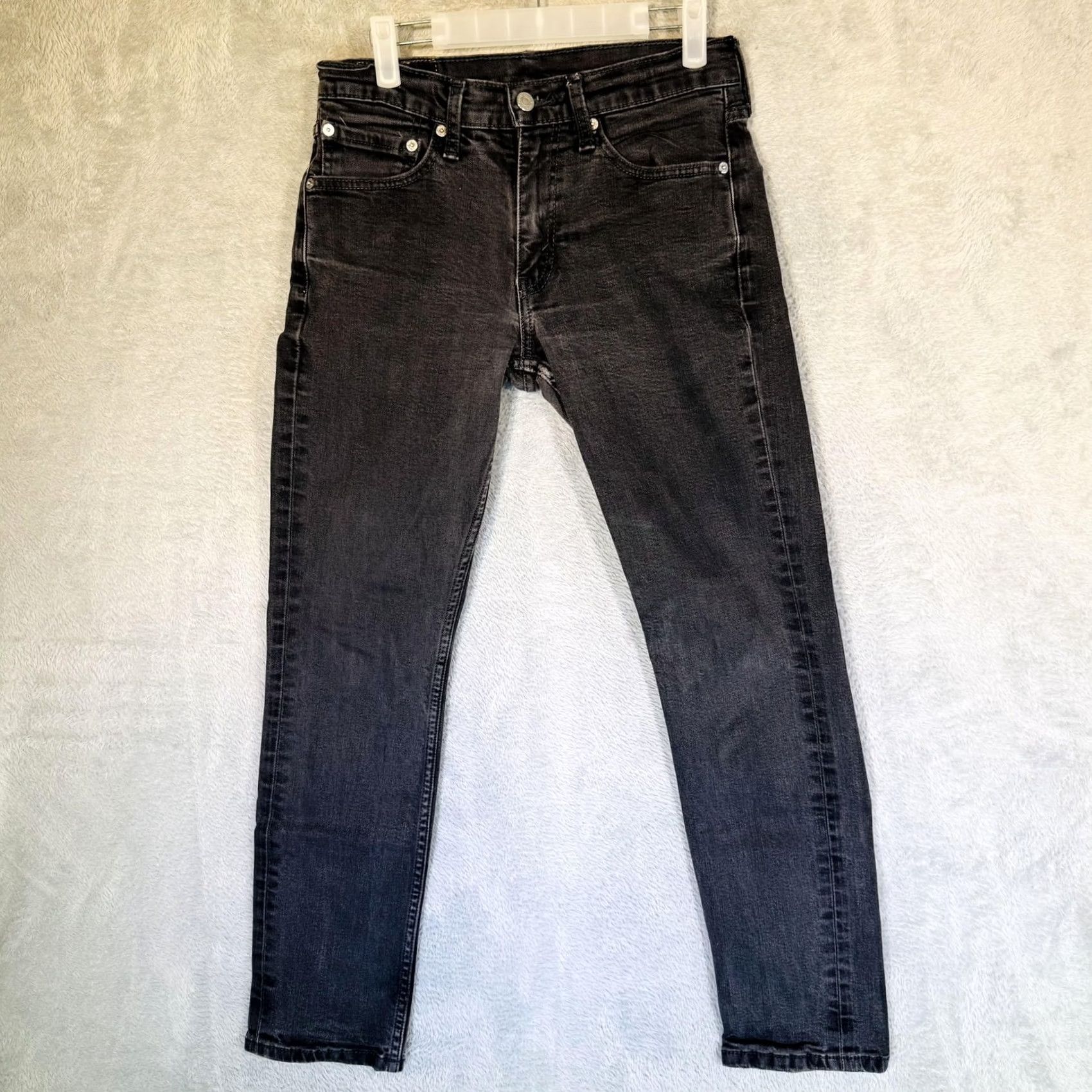 Levi's Levi's 511 Jeans Mens 29x29 Black Dark Wash Slim Tapered Zip Fly Denim Pocket Logo USA 511 Mens Jeans Size US 29 - 5 Thumbnail
