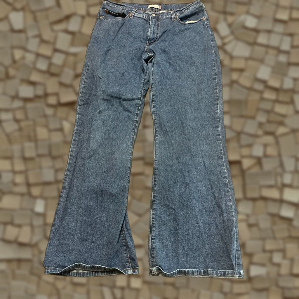 Levi's Levi's 512 Jeans Womens 20M Blue Denim Slimming Flared Leg 5-Pocket Plus Size Adult Womens Size 42" / US 20 - 1 Thumbnail