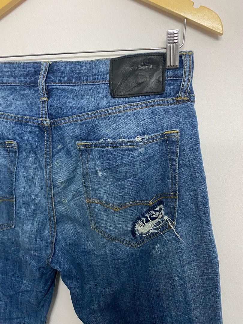 American Eagle Outfitters American Eagle Distressed Patchwork Denim Jeans Grunge Boro Size US 33 - 8 Thumbnail