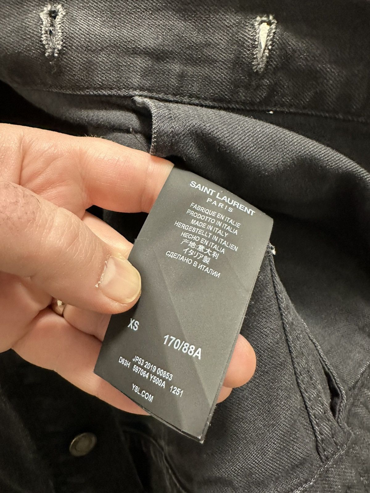 Saint Laurent Paris Saint Laurent Coated Denim jacket Size US XS / EU 42 / 0 - 4 Thumbnail