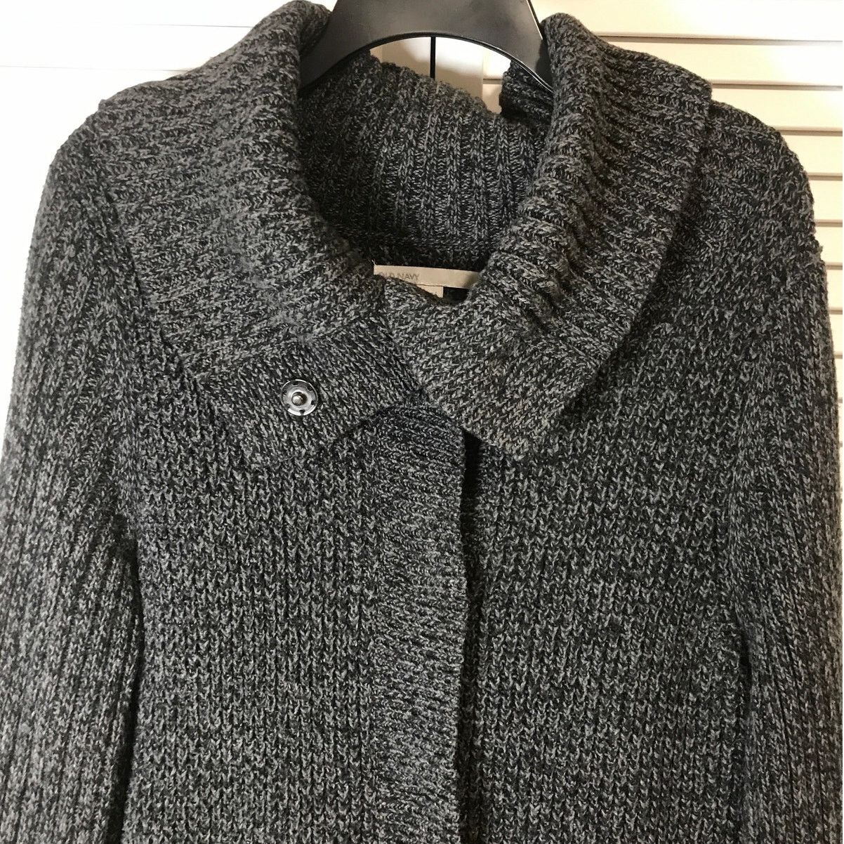 Old Navy Old Navy Gray Lamb’s Wool Collared Long Sleeve Cardigan L Size L / US 10 / IT 46 - 6 Thumbnail