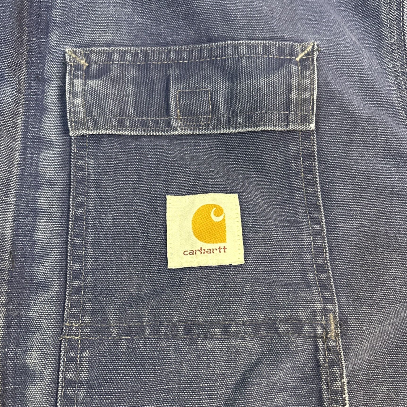 Carhartt VINTAGE Carhartt Union Made Canvas Duck Work Jacket XXL Blue Distressed 90s Classic Outdoor Farm Work Men C26BLU Size US XXL / EU 58 / 5 - 4 Thumbnail