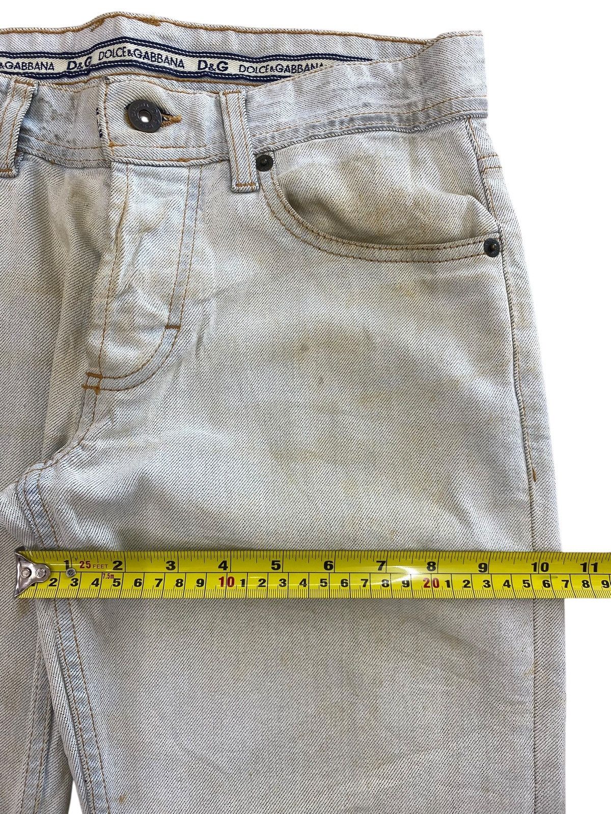 Dolce & Gabbana D&G Rusty Acid Blue Wash Style Cut Off Jeans Size US 30 / EU 46 - 6 Thumbnail