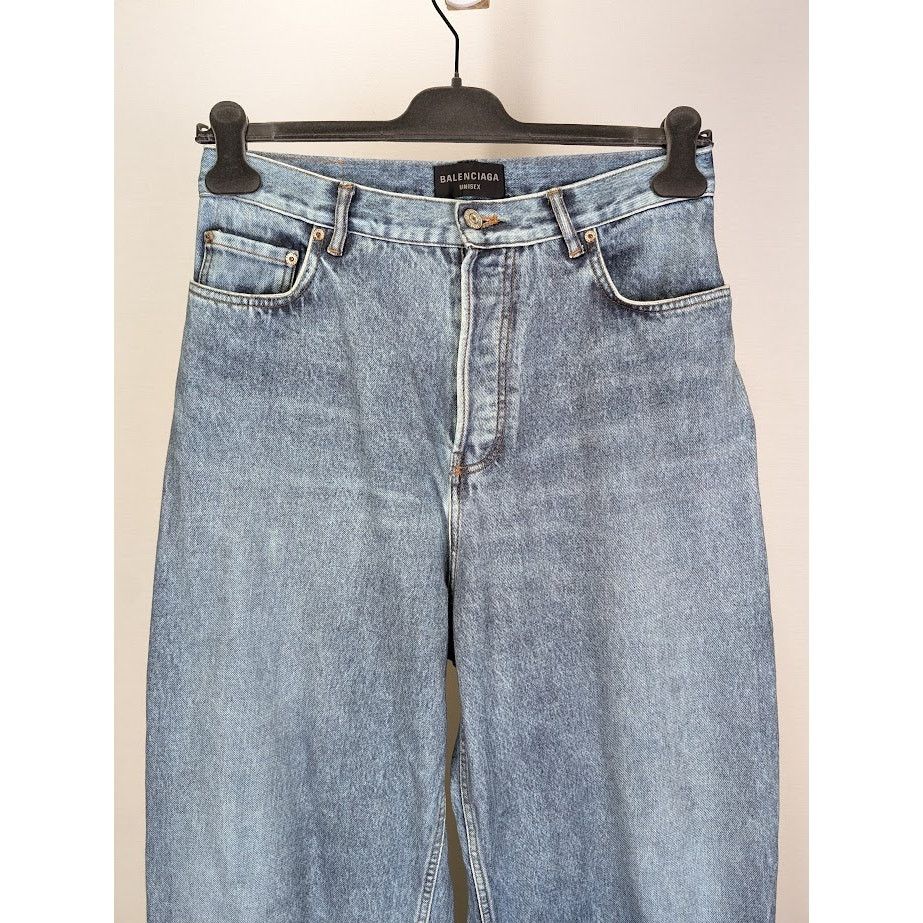 Balenciaga o1rshd1 Baggy Denim Jeans in Blue Size US 30 / EU 46 - 3 Thumbnail