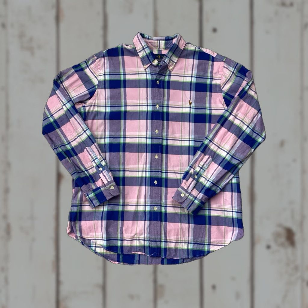 Ralph Lauren Ralph Lauren Button-Up Shirt XL Men Plaid Blue Pink Green Classic Fit Casual Workwear Size US XL / EU 56 / 4 - 1 Thumbnail