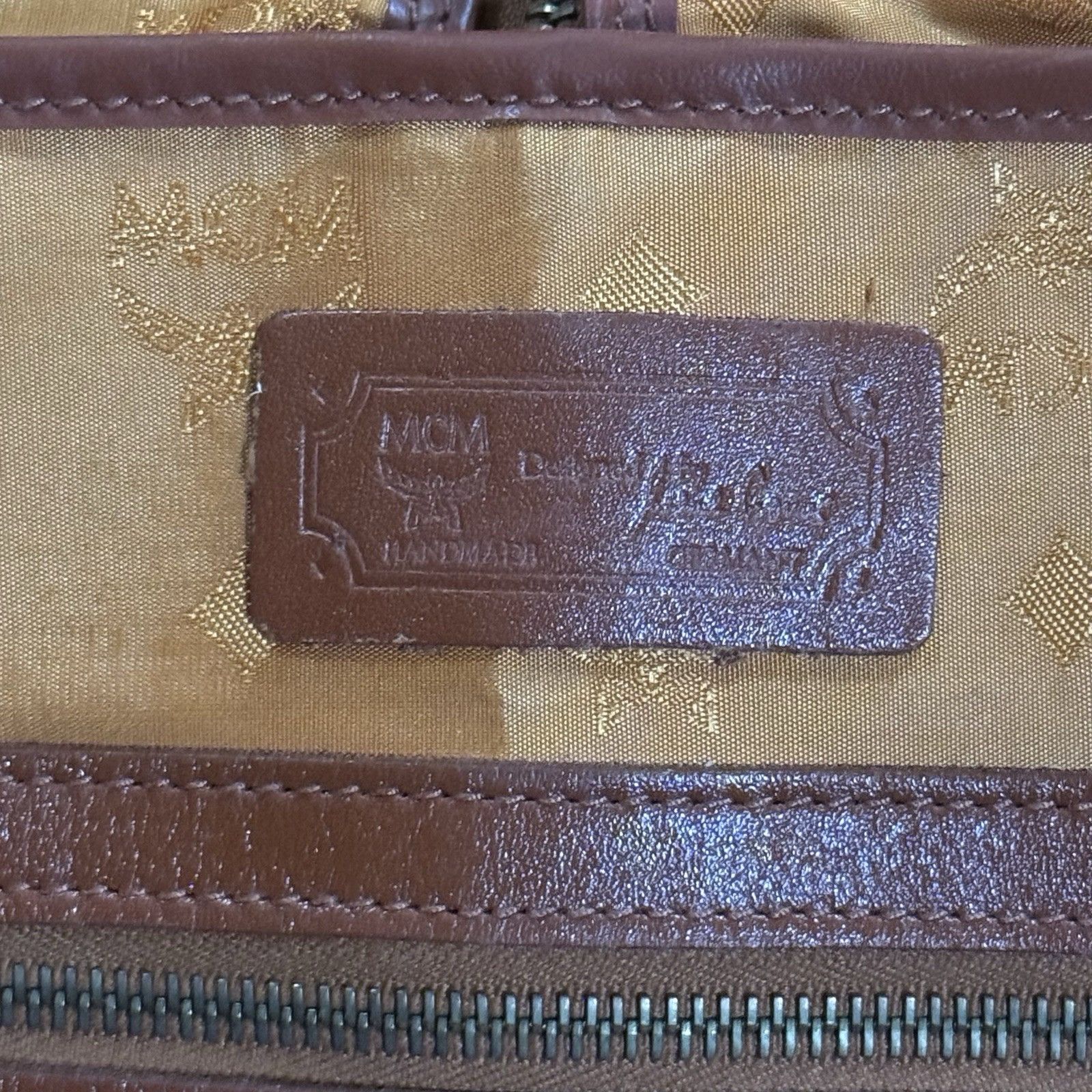MCM Vintage Men’s MCM Monogram Cognac Leather Garment Bag Size ONE SIZE - 10 Thumbnail