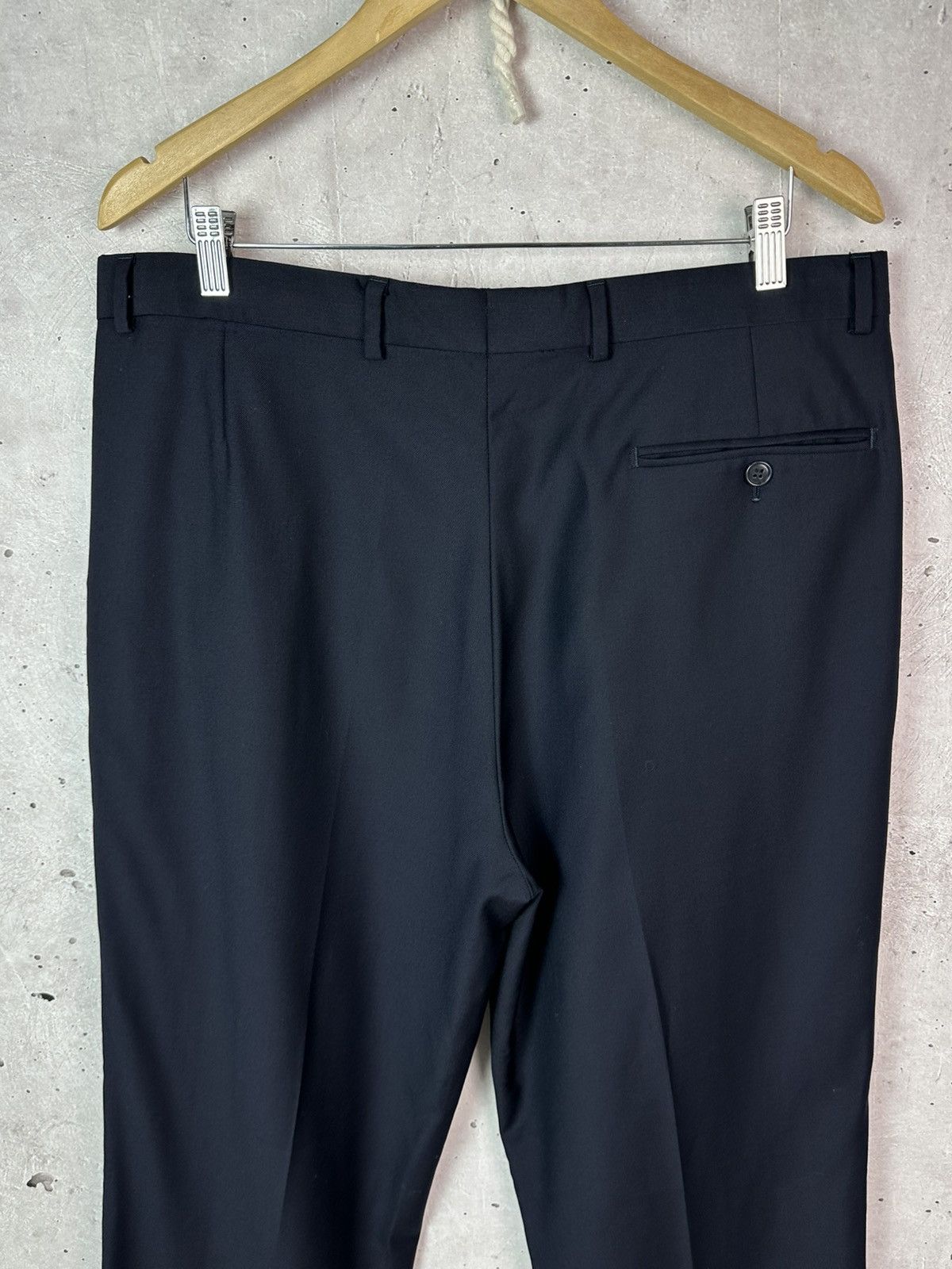 Yves Saint Laurent YSL Yves Saint Laurent Vintage 90s Wool Navy Suit Trousers Size US 36 / EU 52 - 10 Thumbnail