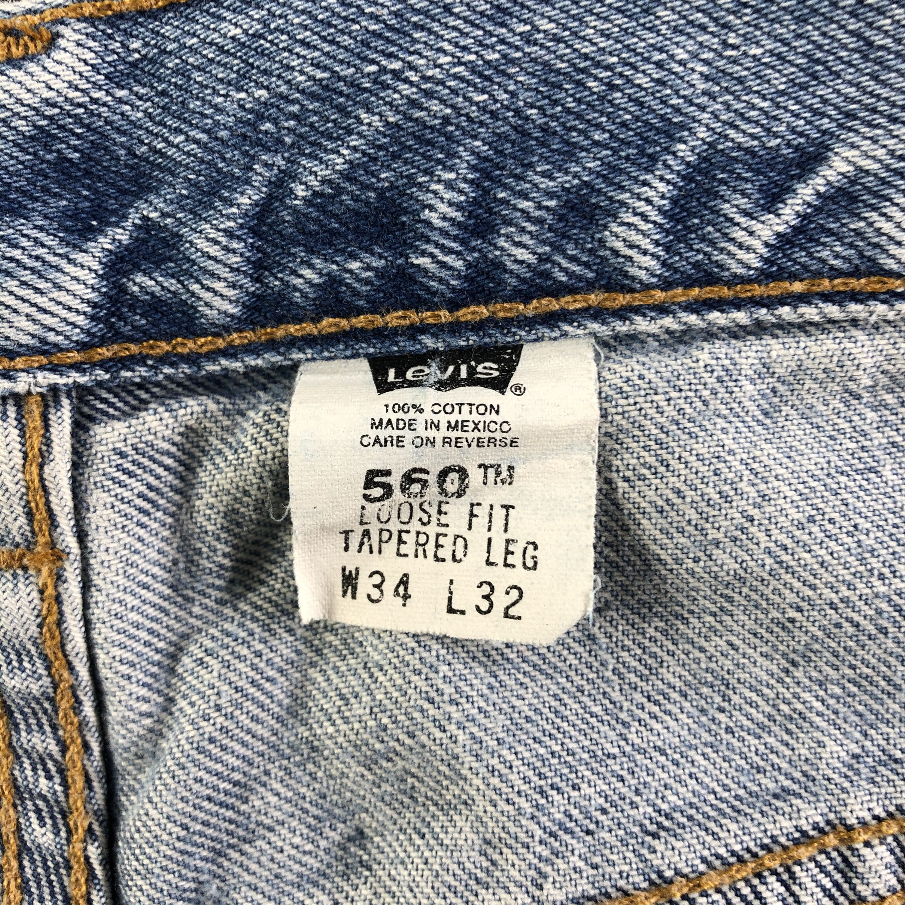 Levi's Vintage Blue Wash Levis 560 Jeans-J3423 Size US 34 / EU 50 - 10 Thumbnail