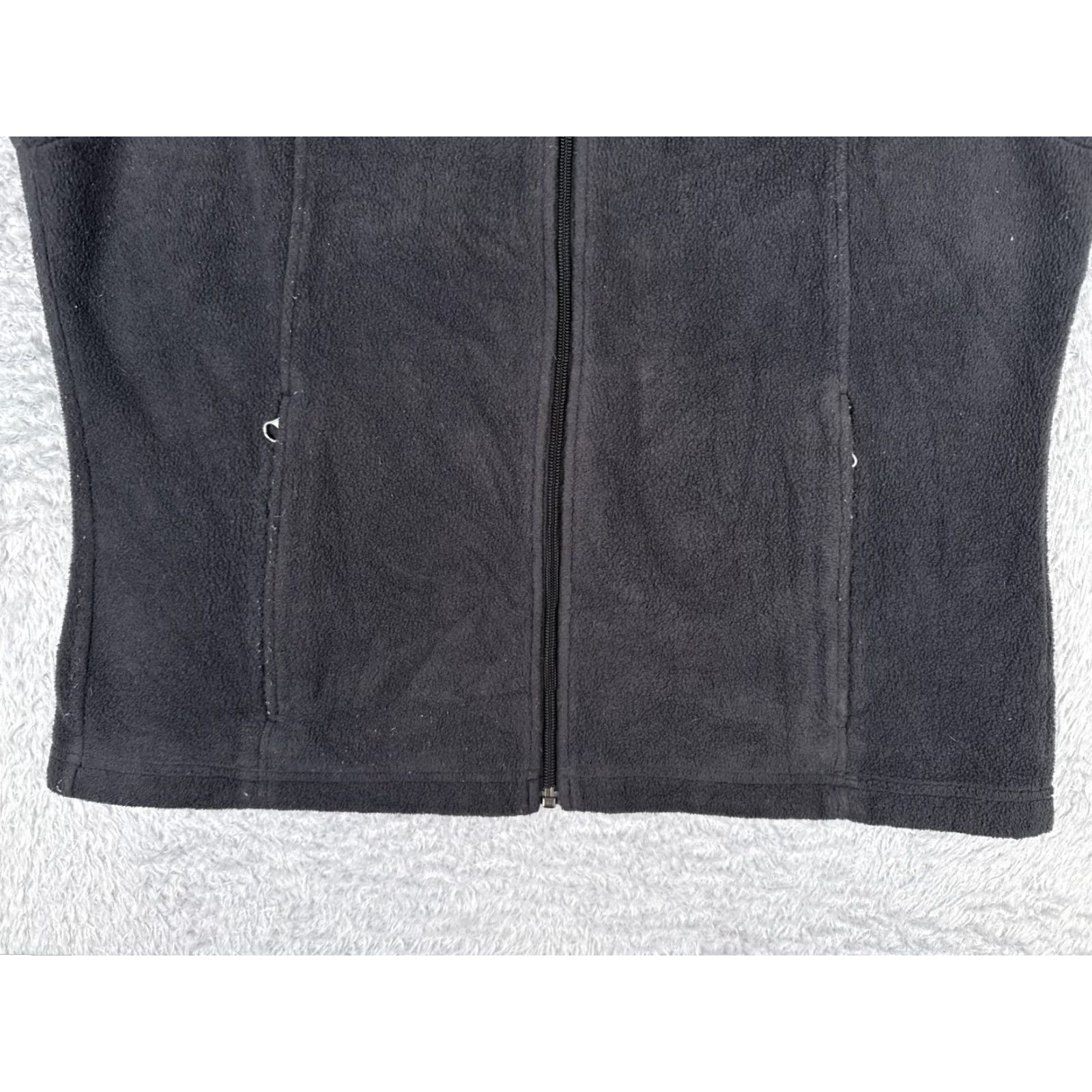 Vintage Columbia Vest Women L Gray Full Zip Mock Neck Fleece Polyester Pockets Size L / US 10 / IT 46 - 5 Thumbnail