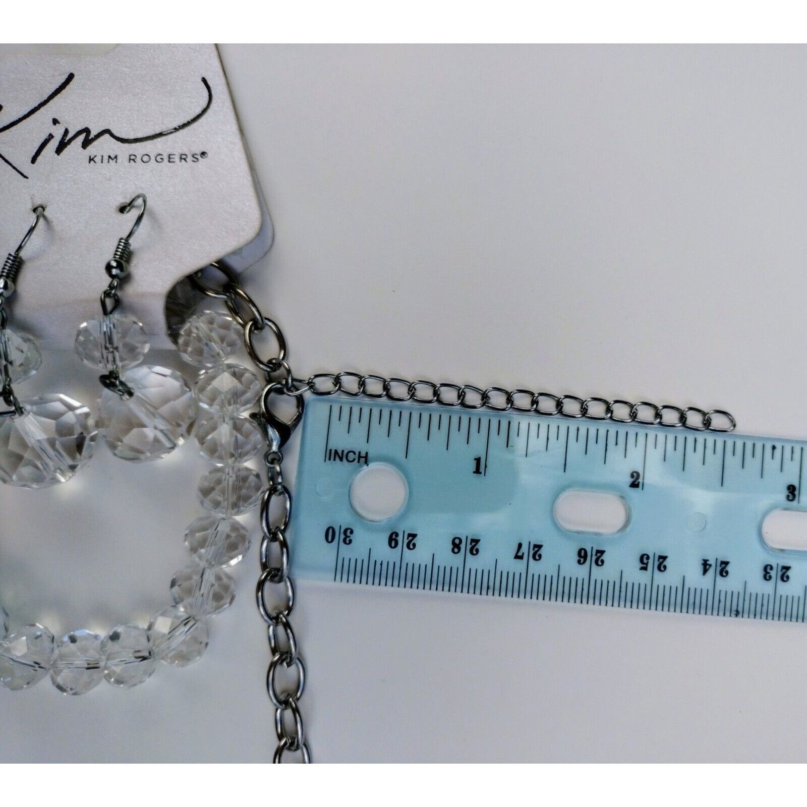 Other Kim Rogers Set Clear Beads Necklace Earrings Bracelet Transp Size ONE SIZE - 17 Thumbnail