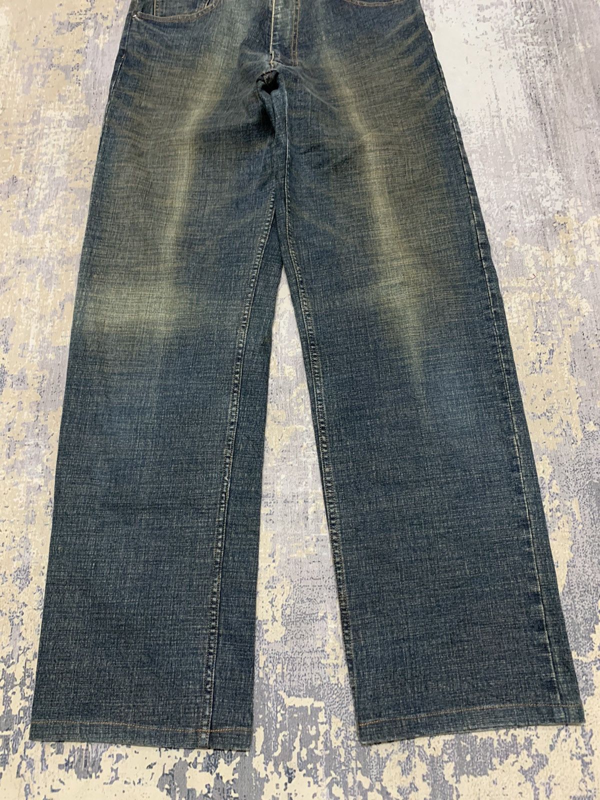 Jean Charles De Castelbajac Vintage 90's Castelbajac Heroes Rusty Denim Jeans 29x29 Size US 29 - 4 Thumbnail