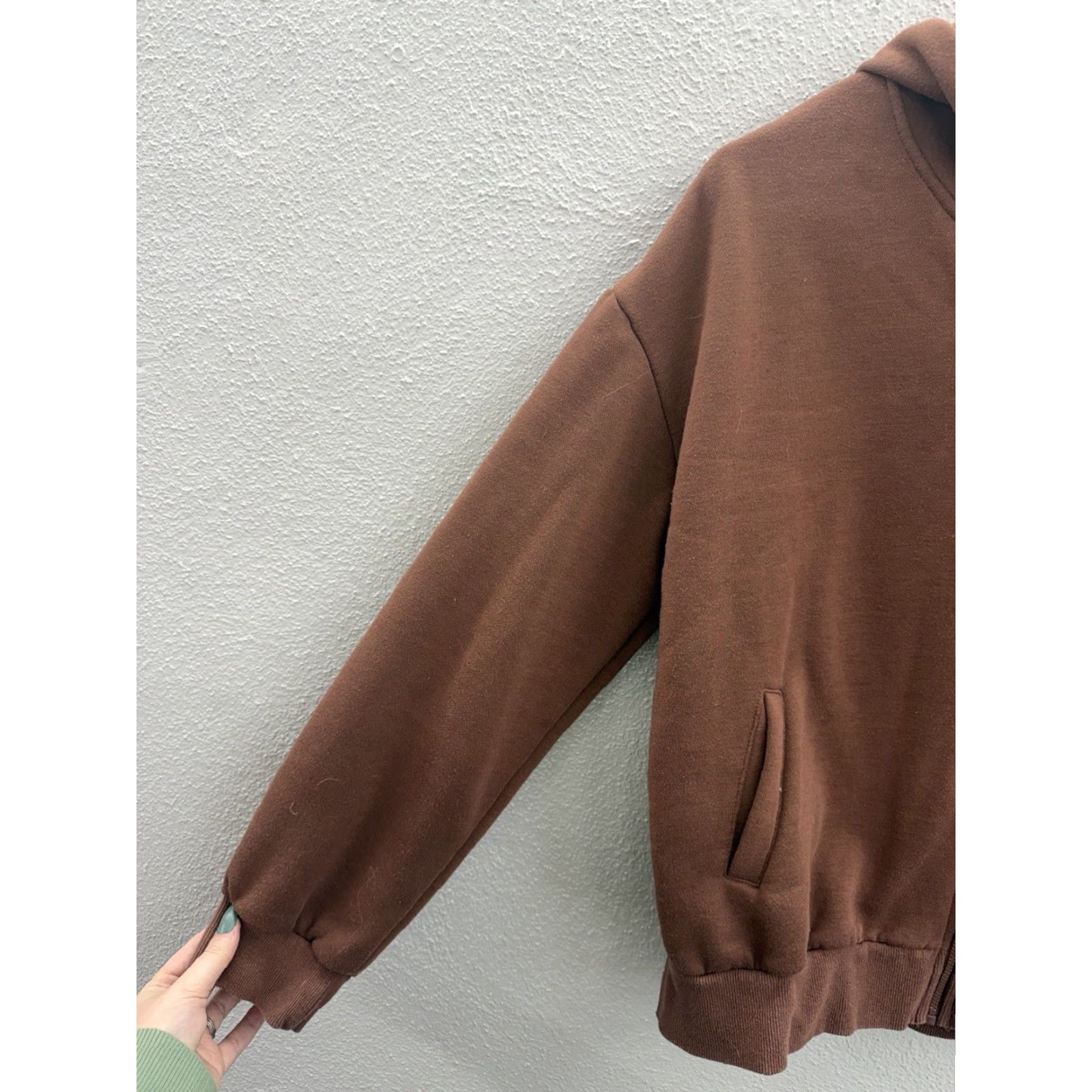 Shein Shein Womens Sweatshirt XL Brown Full Zip Hooded Long Sleeve Pullover Zippered Casual Winter Spring Fall Women’s Regular Size Type: Sweatshirt Size XL / US 12-14 / IT 48-50 - 2 Thumbnail