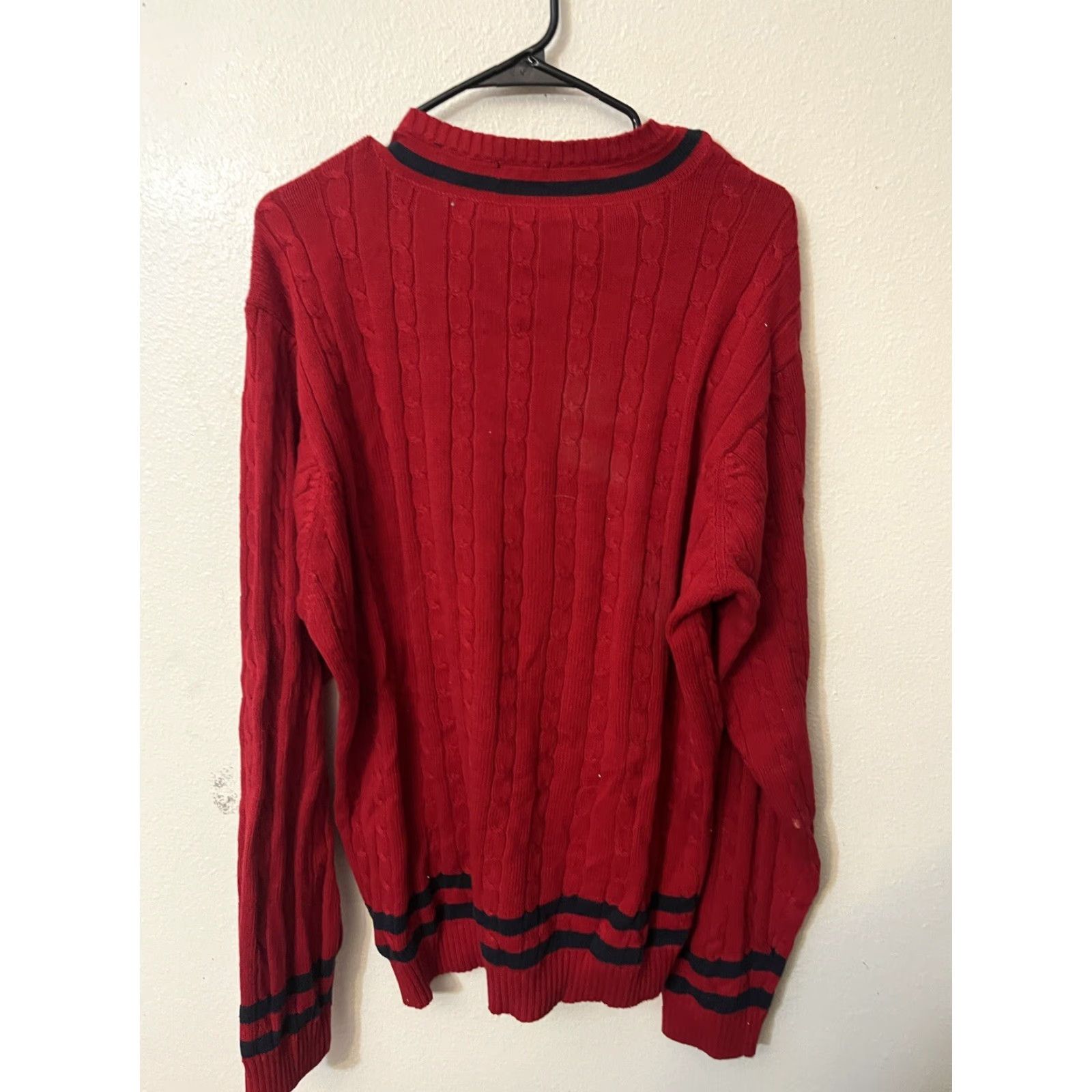 Izod IZOD RedSweater V-Neck 100% Cotton RN# 36543 Size Large Size US L / EU 52-54 / 3 - 3 Thumbnail