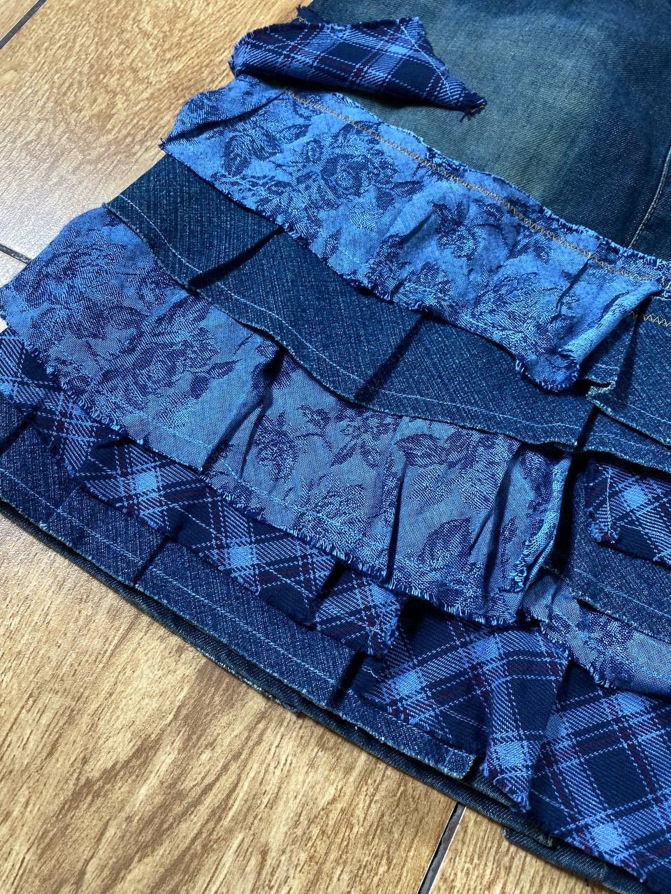 Vintage Y2K Bondage Zip Denim Maxi Mini Skirt Size 30" / US 8 / IT 44 - 13 Thumbnail
