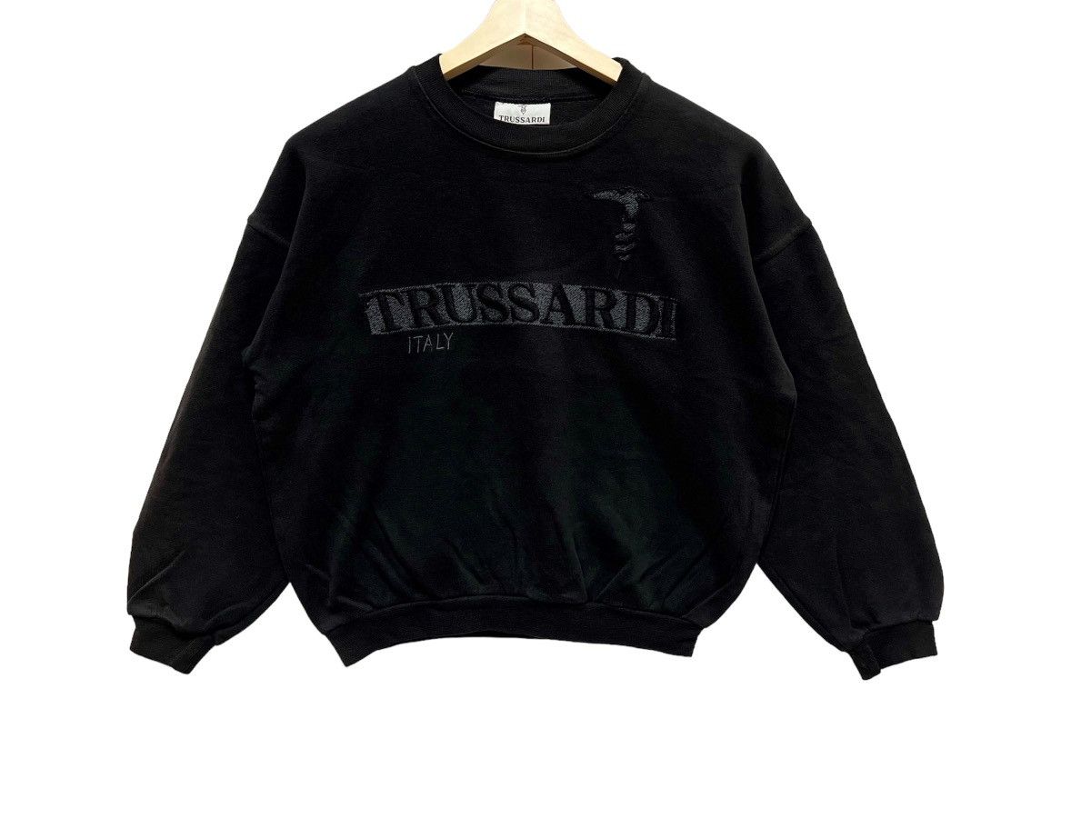 Vintage 90s TRUSSARDI ITALY Big Logo Crewneck Sweatshirt