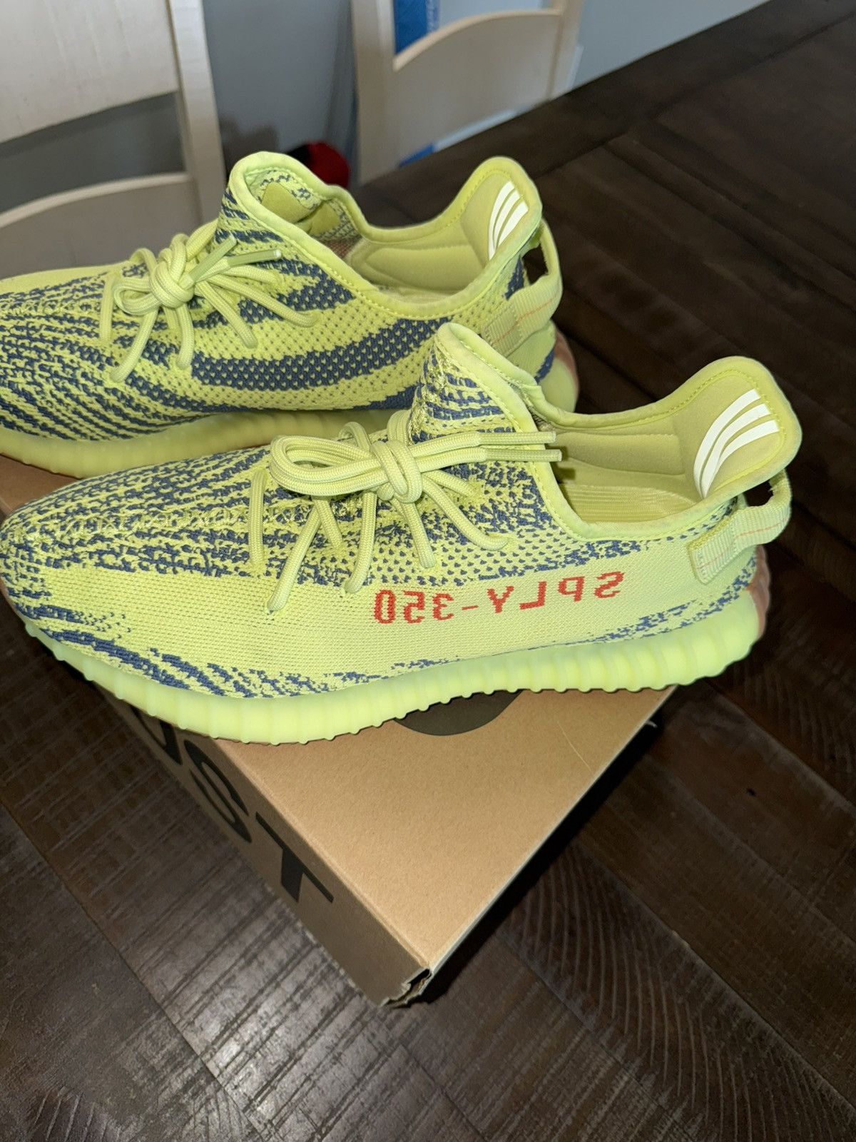 Adidas Yeezy Boost 350 V2 'Semi Frozen Yellow' Size US 11.5 / EU 44-45 - 2 Thumbnail