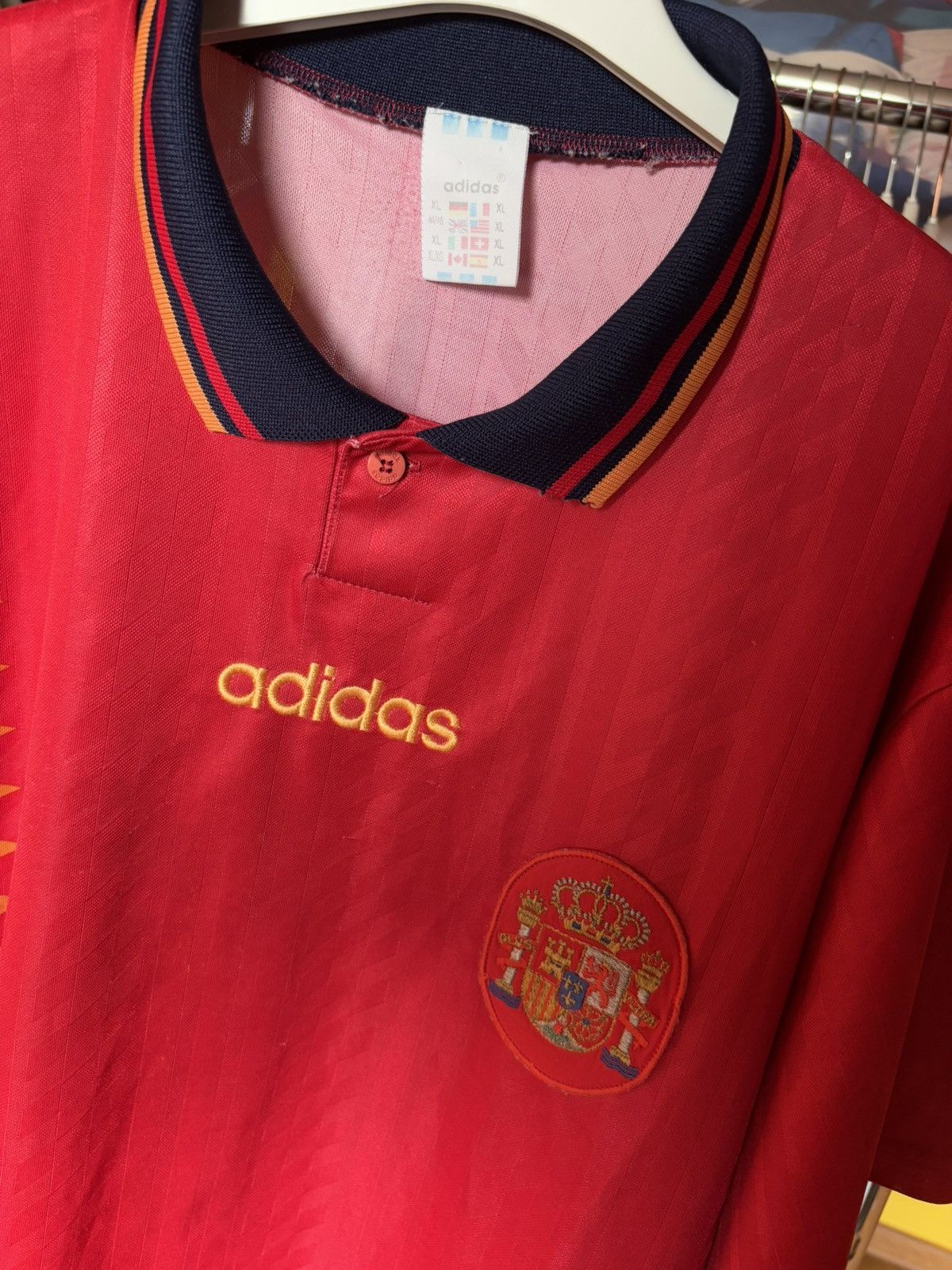 Adidas Spain 1994 jersey adidas L retro vintage Size US L / EU 52-54 / 3 - 3 Thumbnail