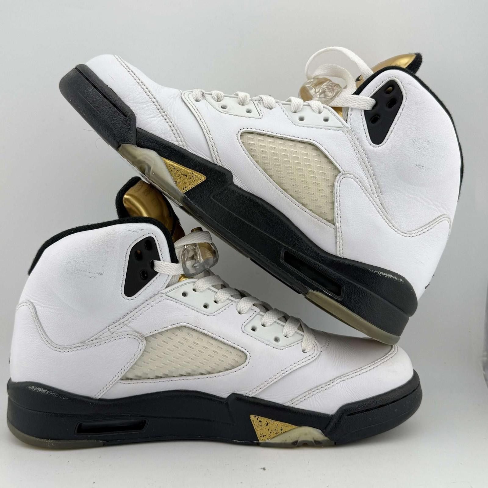 Jordan Brand Air Jordan 5 Retro White/Black-Metallic Gold Coin 8.5 Size US 8.5 / EU 41-42 - 7 Thumbnail