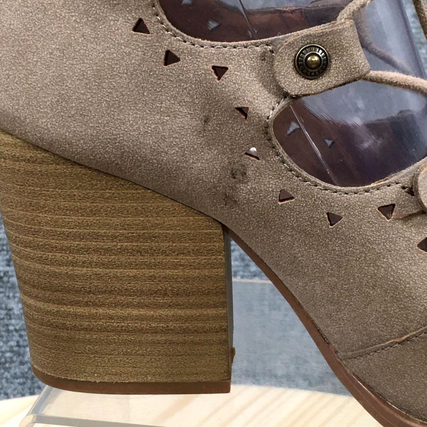 Vintage BKE Sole Sandals Womens 7M Siren Lace Up Heeled Ankle Strappy Brown Faux Leather Sandal Women Womens Size US 7 / IT 37 - 5 Thumbnail