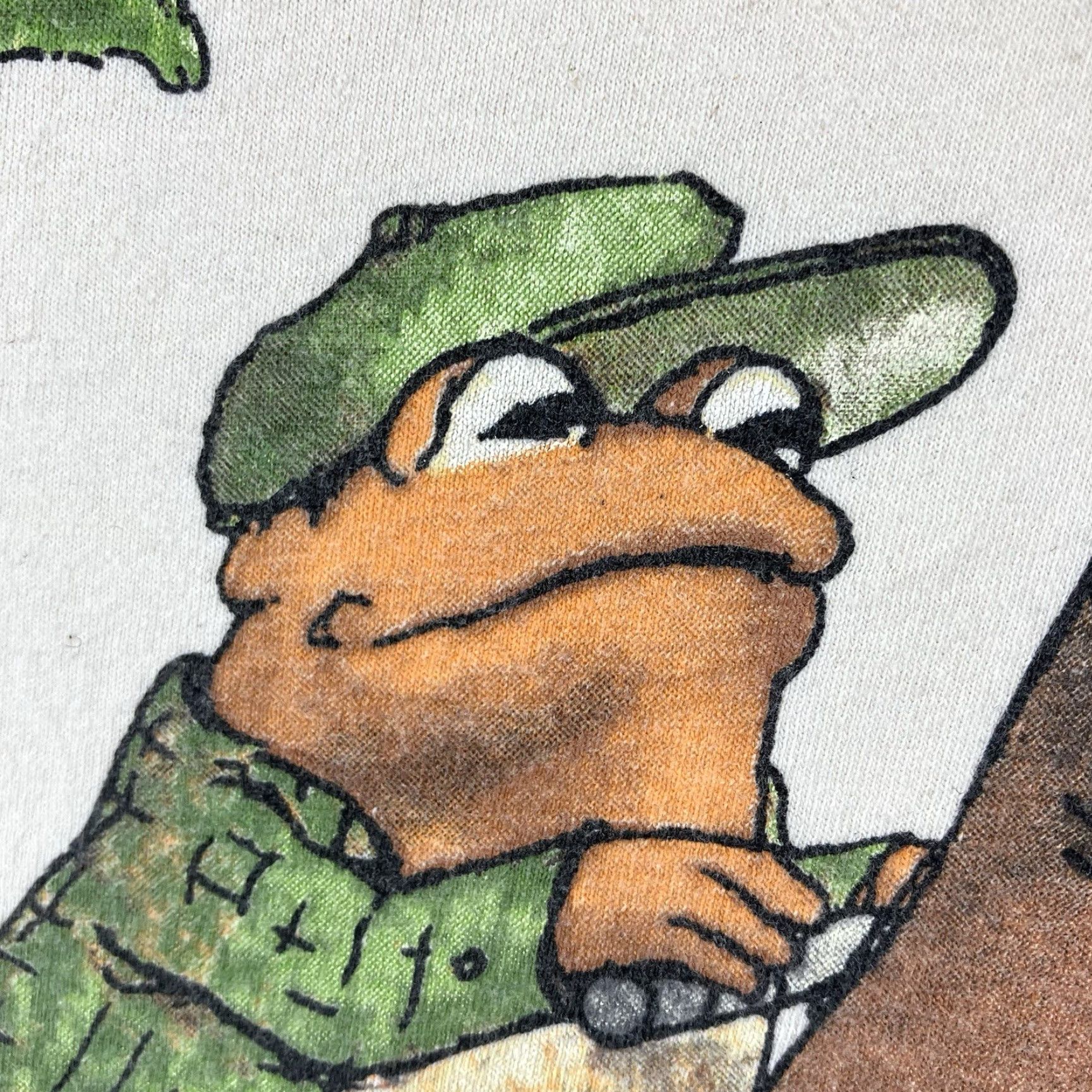 Vintage Frog And Toad T Shirt Frog And Toad Graphic Print Mens XL Beige 70s Retro Classic Friends Animals All Cotton Crew Neck Short Sleeve Size US XL / EU 56 / 4 - 6 Thumbnail