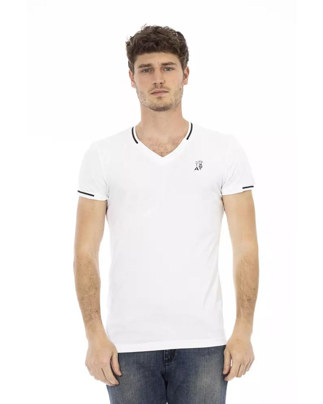 Image of Trussardi Action White Cotton Men's T-Shirt (Size XL)